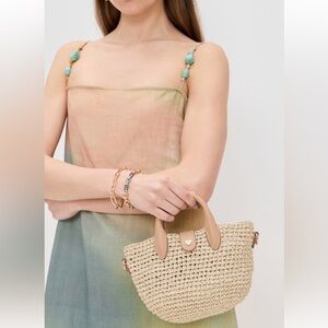 Stoney Clover Raffia Woven Handbag